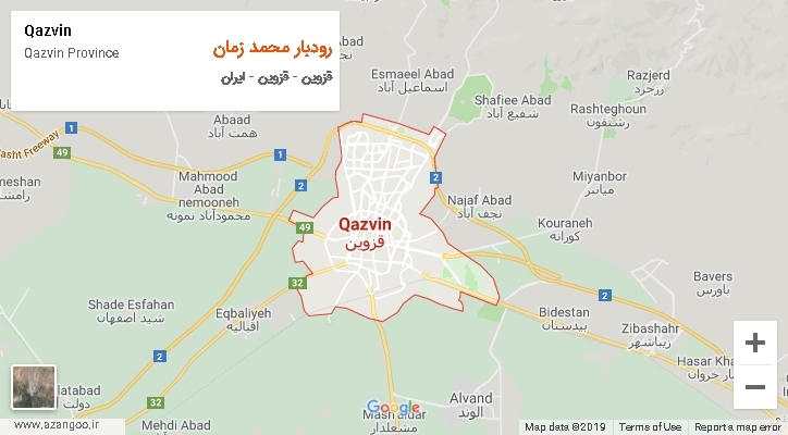 دهستان رودبار محمد زمان بر روی نقشه