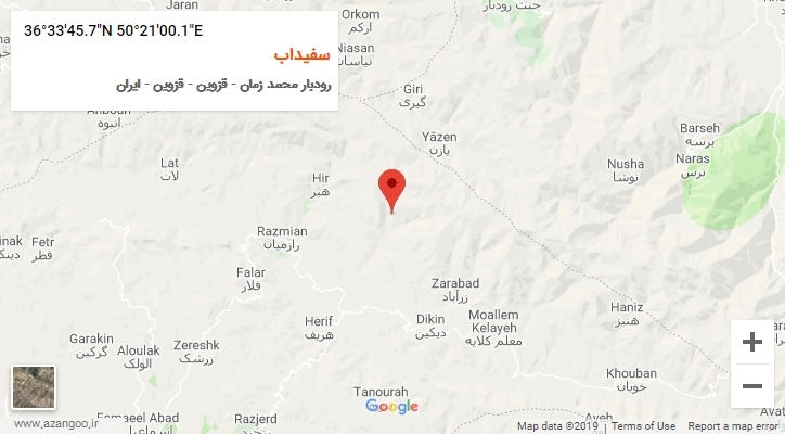 روستای سفیداب بر روی نقشه