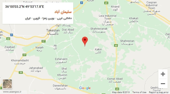 روستای سلیمان آباد بر روی نقشه