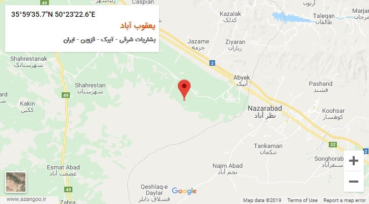 روستای یعقوب آباد بر روی نقشه