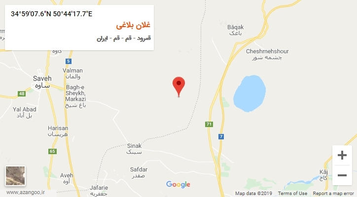 روستای غلان بلاغی بر روی نقشه