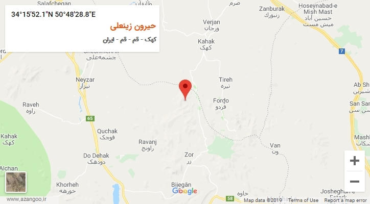 روستای حیرون زینعلی بر روی نقشه