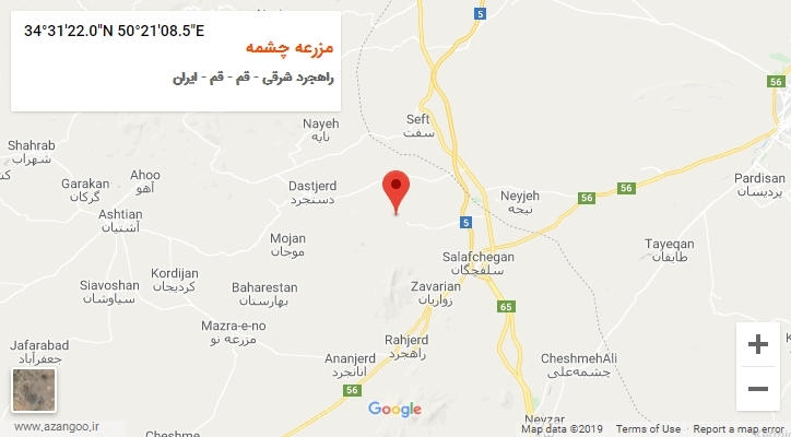 روستای مزرعه چشمه بر روی نقشه