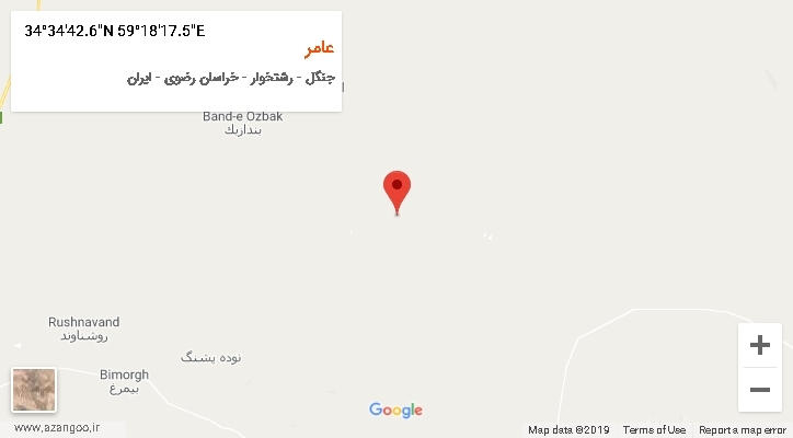 روستای عامر بر روی نقشه