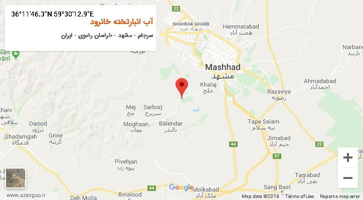 روستای آب انبارتخته خانرود بر روی نقشه