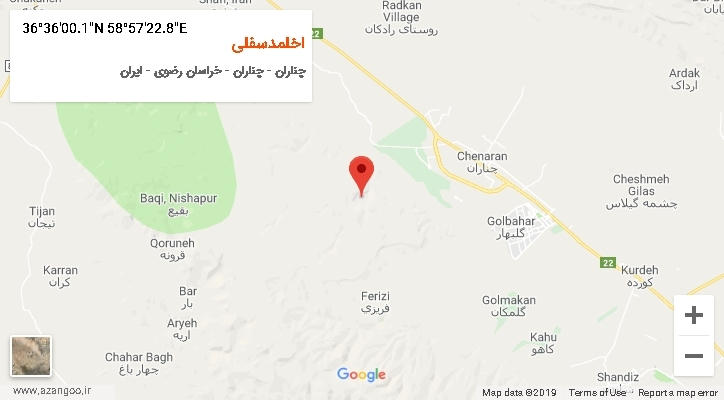 روستای اخلمدسفلی بر روی نقشه