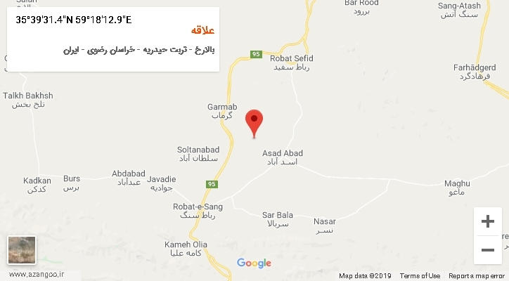 روستای علاقه بر روی نقشه