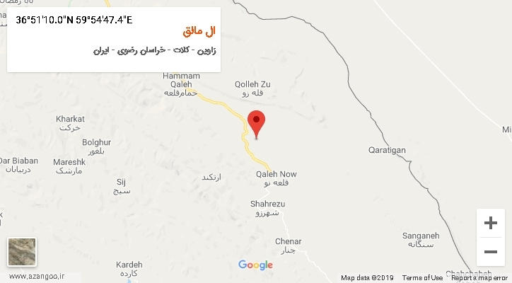 روستای ال مالق بر روی نقشه
