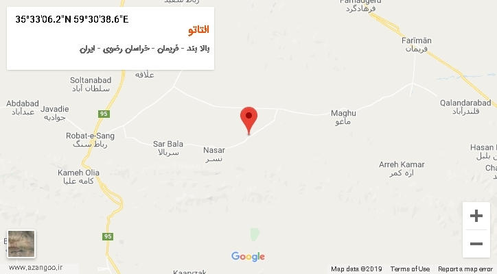 روستای التاتو بر روی نقشه