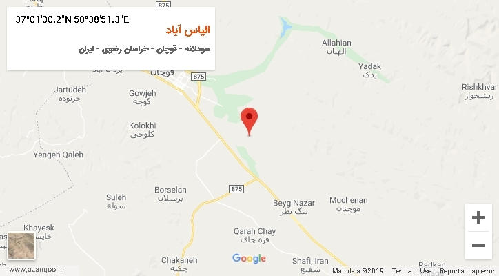 روستای الیاس آباد بر روی نقشه