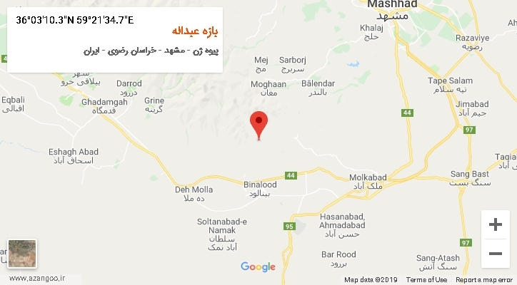 روستای بازه عبداله بر روی نقشه