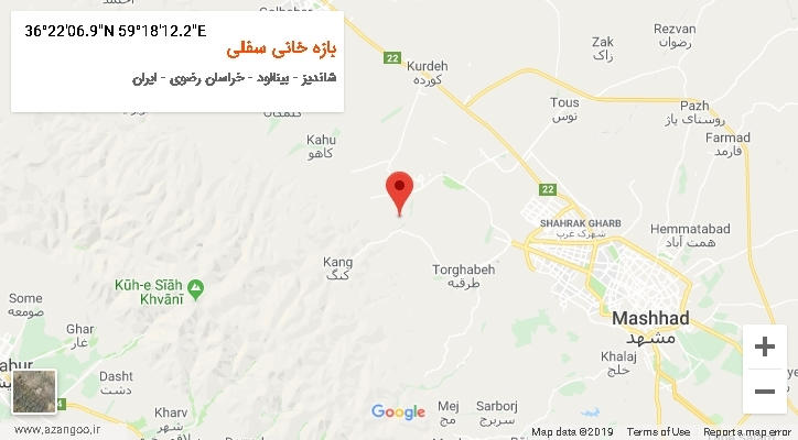روستای بازه خانی سفلی بر روی نقشه