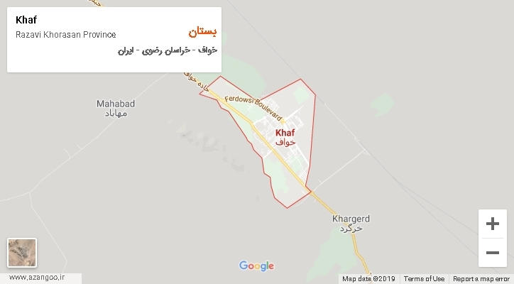 دهستان بستان بر روی نقشه