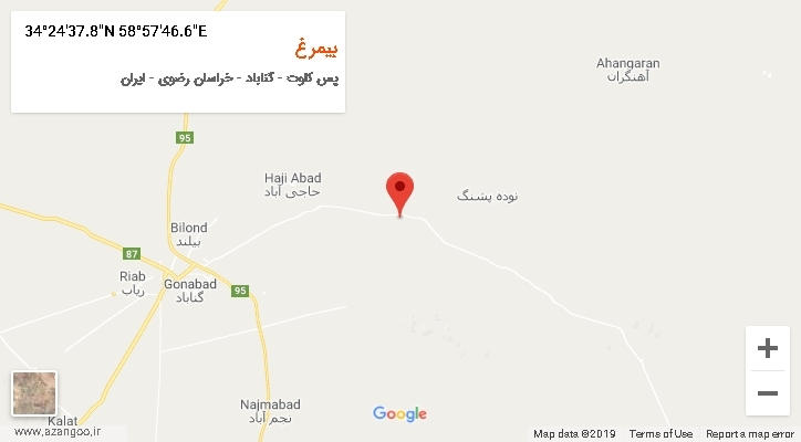 روستای بیمرغ بر روی نقشه