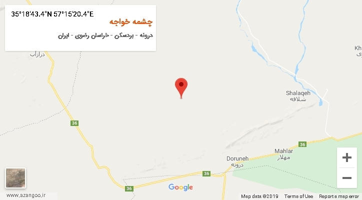 روستای چشمه خواجه بر روی نقشه