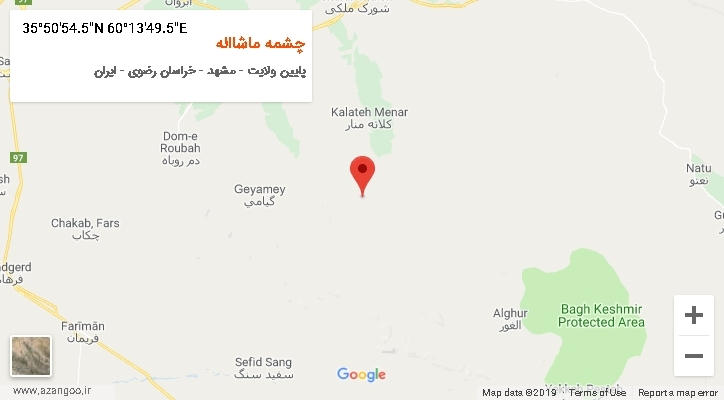 روستای چشمه ماشااله بر روی نقشه