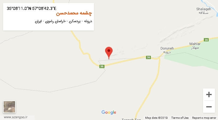 روستای چشمه محمدحسن بر روی نقشه