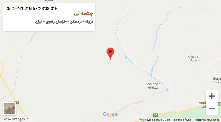 روستای چشمه نی بر روی نقشه