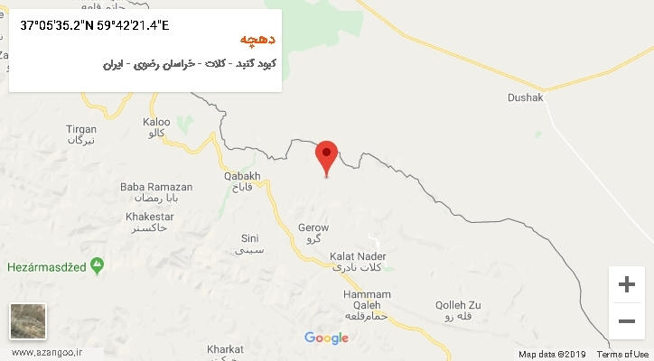 روستای دهچه بر روی نقشه