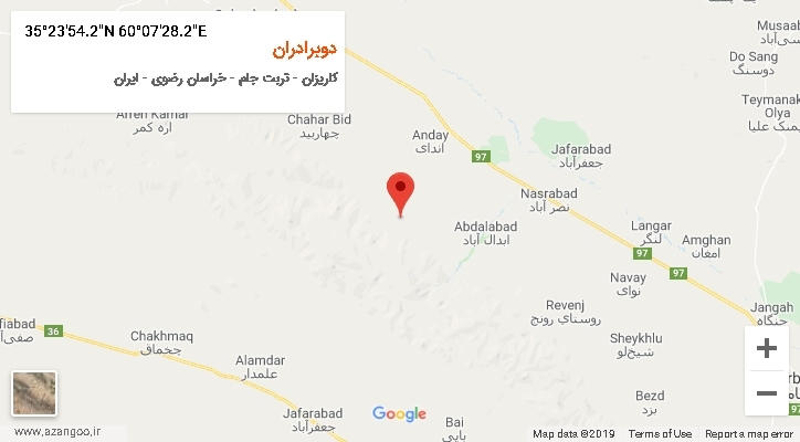 روستای دوبرادران بر روی نقشه