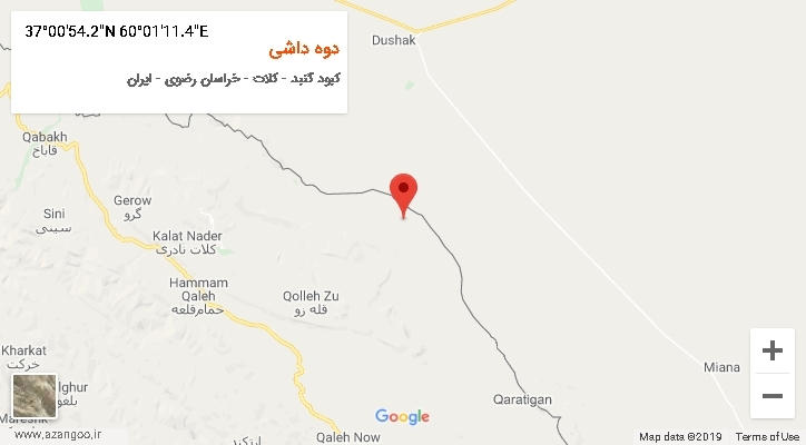 روستای دوه داشی بر روی نقشه