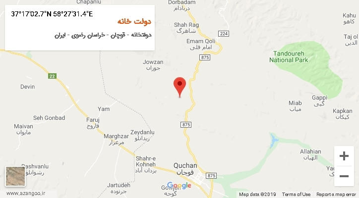 روستای دولت خانه بر روی نقشه