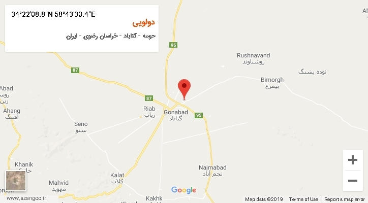 روستای دولویی بر روی نقشه
