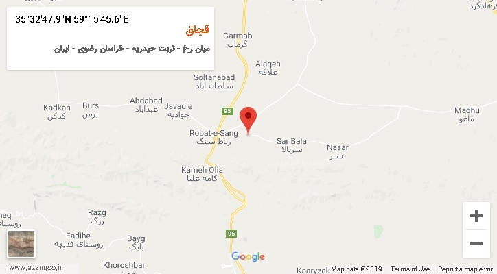 روستای قجاق بر روی نقشه