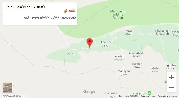 روستای قلعه نو بر روی نقشه