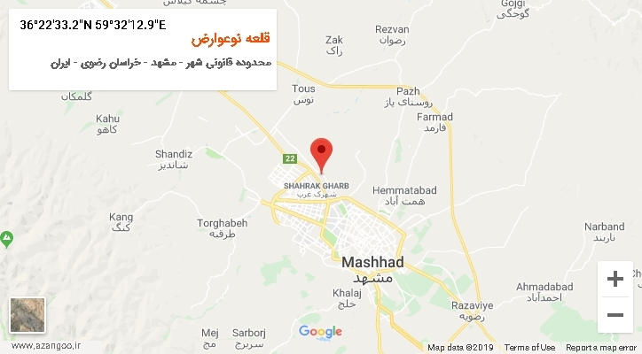 روستای قلعه نوعوارض بر روی نقشه