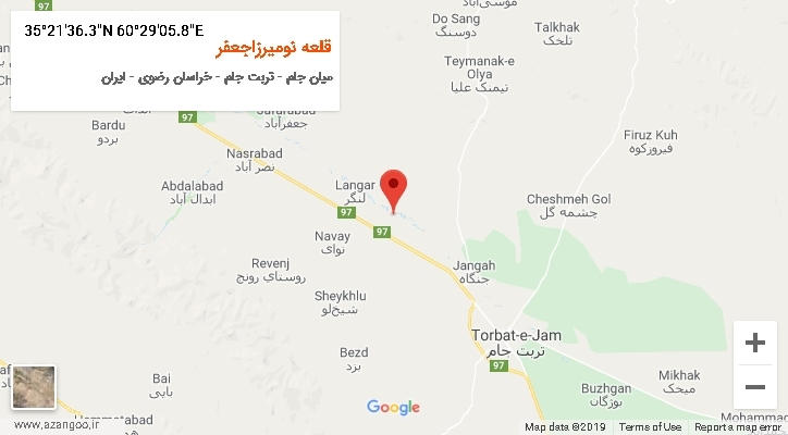 روستای قلعه نومیرزاجعفر بر روی نقشه