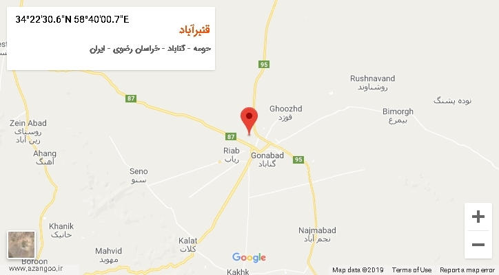 روستای قنبرآباد بر روی نقشه