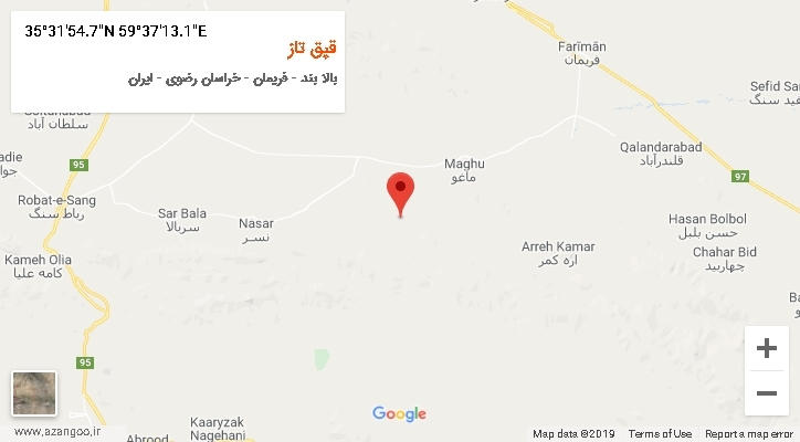 روستای قپق تاز بر روی نقشه