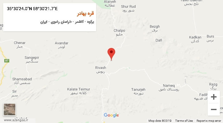 روستای قره بهادر بر روی نقشه
