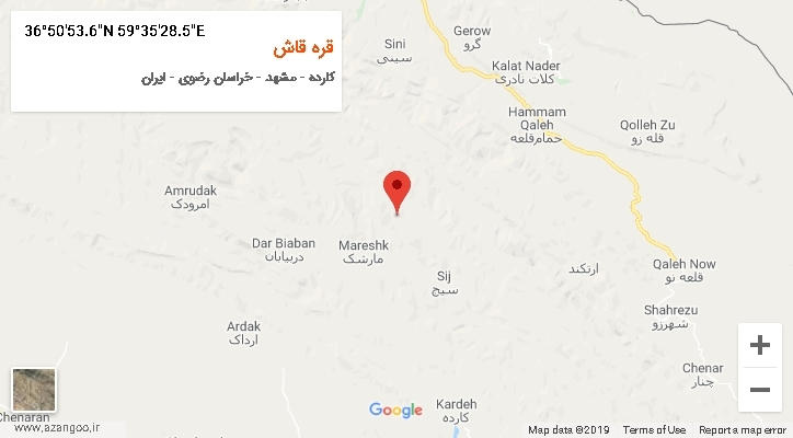 روستای قره قاش بر روی نقشه