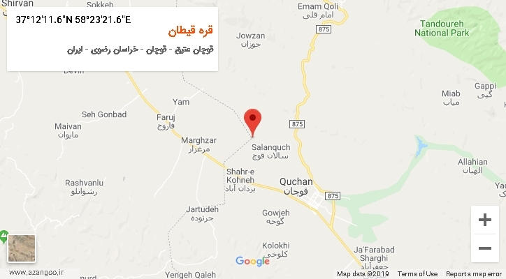 روستای قره قیطان بر روی نقشه