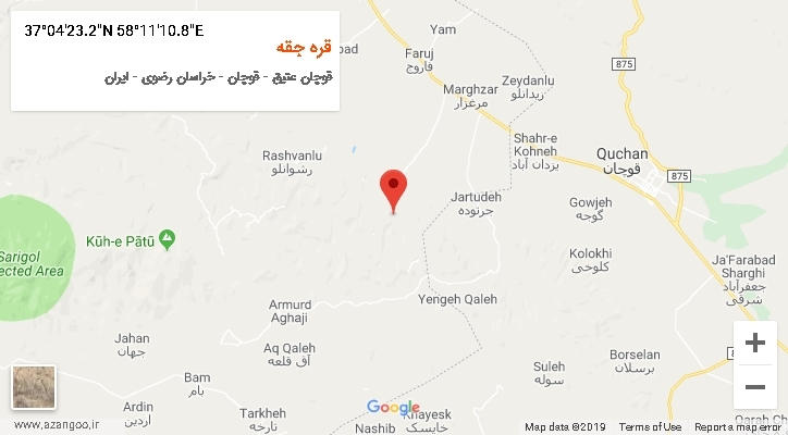 روستای قره جقه بر روی نقشه