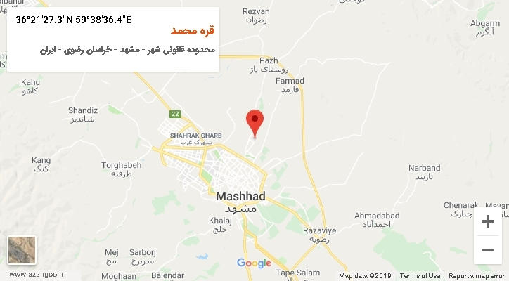روستای قره محمد بر روی نقشه
