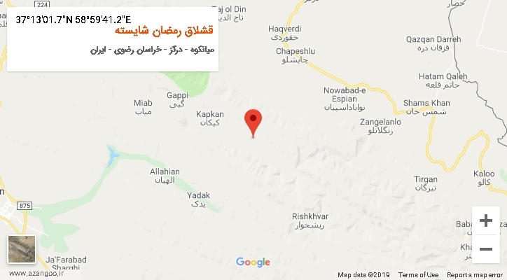 روستای قشلاق رمضان شایسته بر روی نقشه
