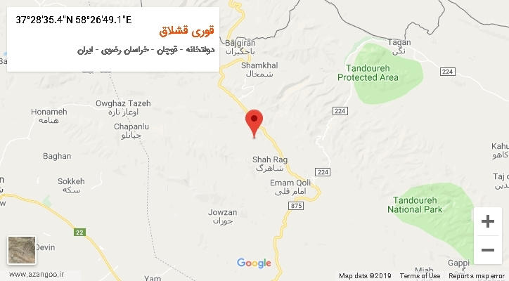 روستای قوری قشلاق بر روی نقشه