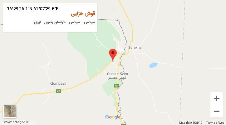 روستای قوش خزایی بر روی نقشه