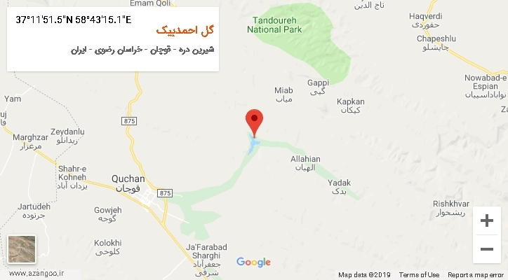روستای گل احمدبیک بر روی نقشه