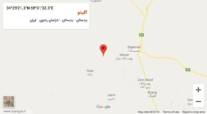 روستای گلیدو بر روی نقشه