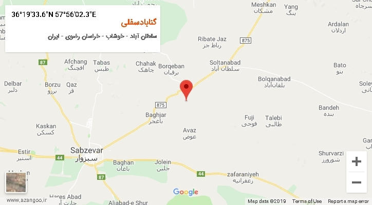 روستای گنابادسفلی بر روی نقشه
