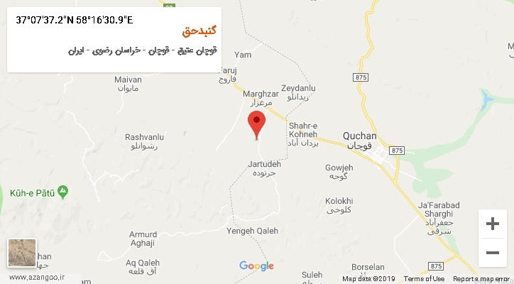 روستای گنبدحق بر روی نقشه