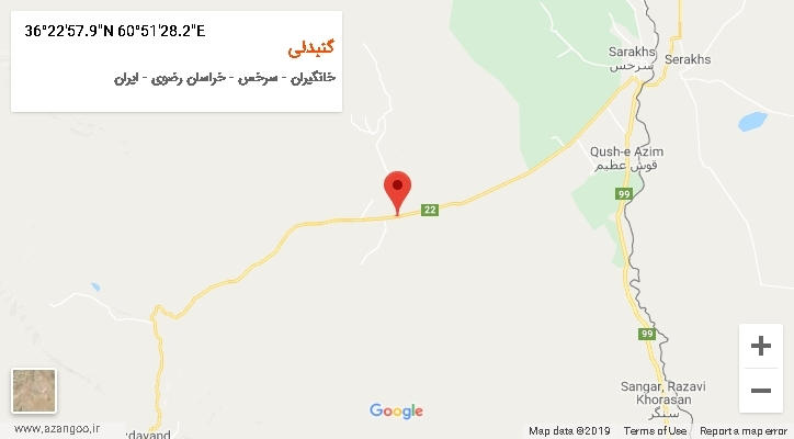 روستای گنبدلی بر روی نقشه