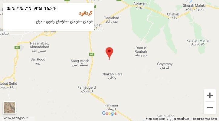 روستای گردالود بر روی نقشه