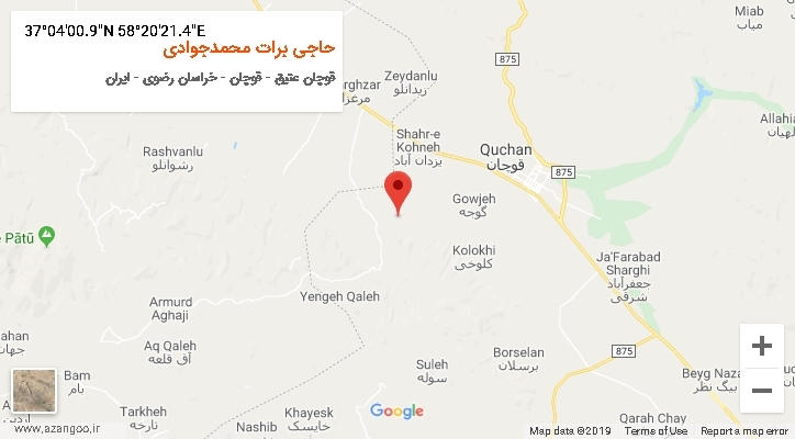 روستای حاجی برات محمدجوادی بر روی نقشه