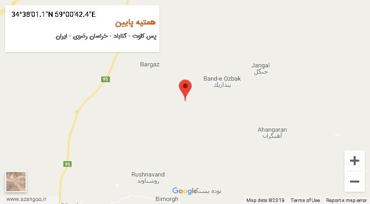 روستای همتیه پایین بر روی نقشه