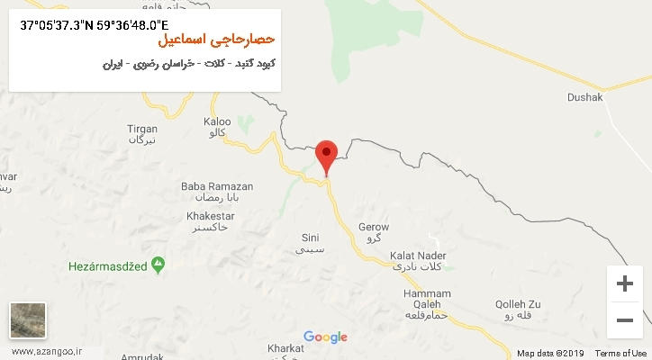 روستای حصارحاجی اسماعیل بر روی نقشه